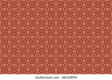 seamless geometric patterns. brown color. Texture for holiday cards, Valentines day, wedding invitations, design wallpaper, pattern fills, web page, banner, flyer. Vector illustration.