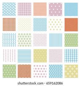 Seamless geometric patterns with fabric texture