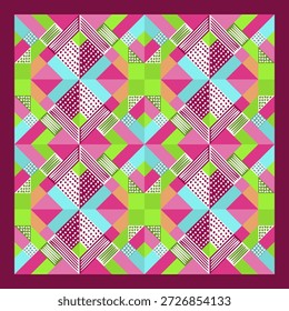 Patrones geométricos inconsútiles para las impresiones, las decoraciones, los Fondos de pantalla y el papel de embalaje. Un sinfín de diseños de Vector plano.