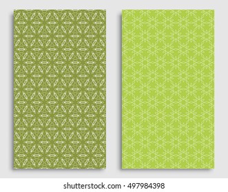 Seamless geometric patterns set, repeating lace texture. Seamless vertical graphic backgrounds collection with line ornament. Ethnic arabic, indian, turkish ornate surface for banner, card, invitation