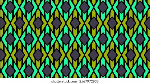 Seamless geometric patterns with vibrant and contrasting colors, perfect for background designs, textiles, and decorations. High-quality and versatile for various creative projects