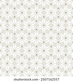 Seamless geometric pattern.Woodwork style kumiko.For shoji screen.Great design for any purposes. Japanese pattern background vector. Japanese traditional wall.Fine lines.