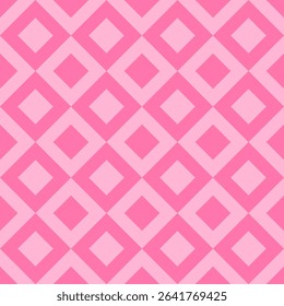 A seamless geometric pink pattern featuring diamond shapes in soft and vibrant tones. Ideal for digital paper, textile design, wrapping paper, invitations, and modern background uses.