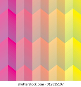 Seamless geometric pink yellow pattern with zigzags