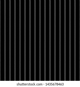 Seamless geometric pinstripe in black and white. 