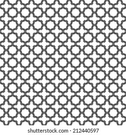 Seamless geometric pixel square shape pattern. For fabric textile design. With clipping mask. Black and white.