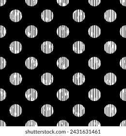 Seamless geometric polka dot pattern. Vector Illustration.