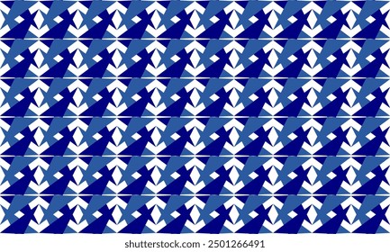 seamless geometric purple blue pattern with triangles block repeat arrow in blue replete image design for fabric printing, patter