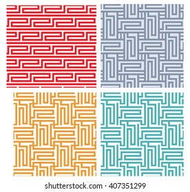 Seamless geometric puzzle pattern in chinese style