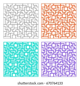 Seamless geometric puzzle pattern, vector