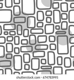 Seamless geometric rectangles circles pattern
