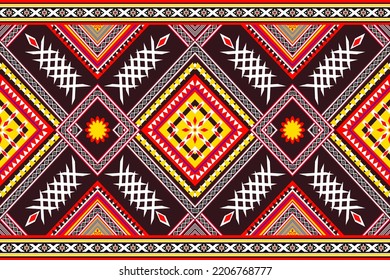 Seamless Geometric, Red Yellow-TONED, Pattern for Textiile, Ceramic Tiles and Backgrounds.
