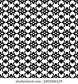 Seamless geometric repeating islamic patterns.
Black and white pattern texture. Mosaic ornaments.One color wallpaper.