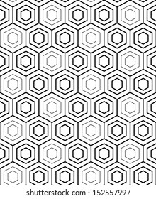 seamless geometric retro background with hexagon