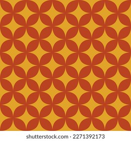 Seamless geometric retro pattern in 70s 60s trendy style. Vector illustration.