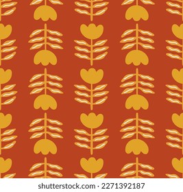 Seamless geometric retro pattern in 70s 60s trendy style. Vector illustration.