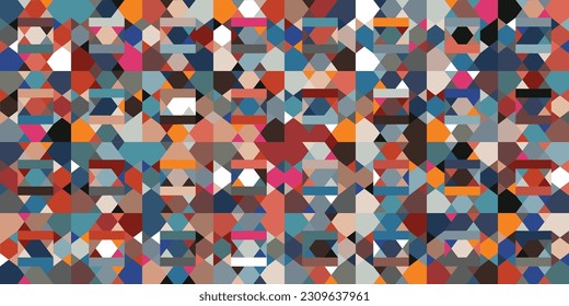 Seamless geometric retro pattern. Cute abstract geometrical textures. Simple pattern design for babies, kids, decor. 