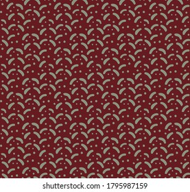 Seamless geometric retro pattern flower motif