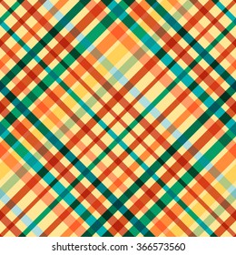 Seamless geometric retro pattern. Scottish cell background
