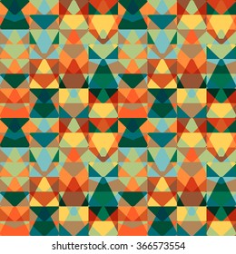 Seamless geometric retro pattern. Useful template for trendy design 