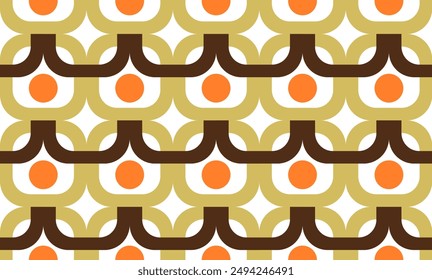 Seamless geometric retro pattern. Vector Illustration.