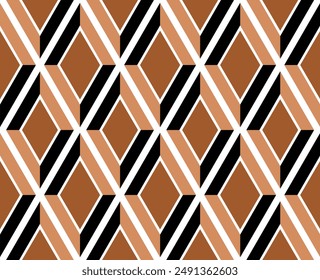 Seamless geometric rhombus pattern. Vector Illustration.