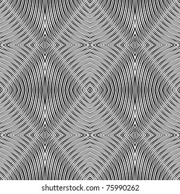 Seamless geometric rhombuses pattern. Vector op art. No gradient.