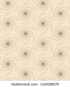 Seamless geometric sepia pattern with spirals, vintage paper
