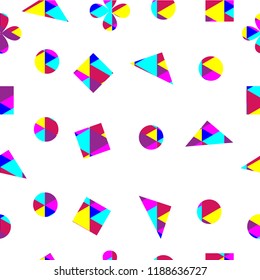 Seamless geometric shape pattern background multi color for paper gift,fabric,backdrop up to your creative.