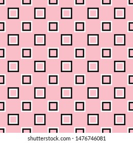 Seamless geometric square pattern background design - color vector graphic