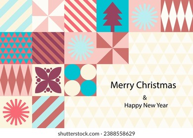 seamless geometric square pattern design artwork for christmas and happy new year.