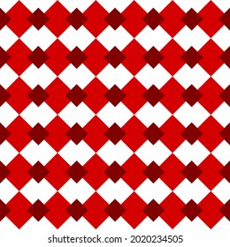 Seamless geometric square pattern. Vector illustration of a red-white equilateral square. Pattern seamless background image.