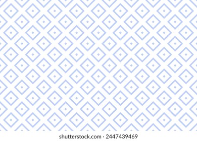 Seamless Geometric Squares and Dots Light Blue Pattern. Vector Art.