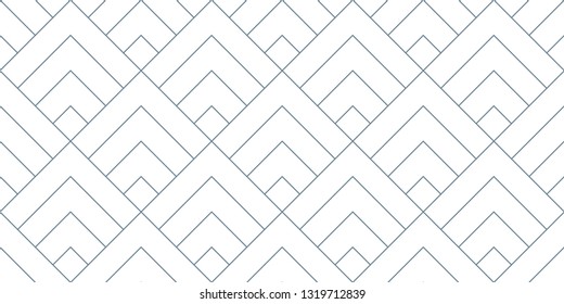 Seamless geometric squares pattern on white background.
