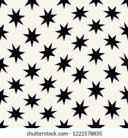Seamless geometric star vector pattern. Retro design backdrop dynamic texture.