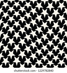 Seamless geometric star vector pattern. Retro design backdrop dynamic texture.