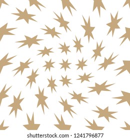 Seamless geometric star vector pattern. Retro design backdrop dynamic texture.