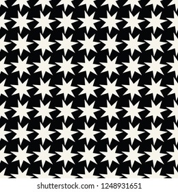 Seamless geometric star vector pattern. Retro design backdrop texture.