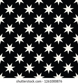 Seamless geometric star vector pattern. Retro design backdrop texture.