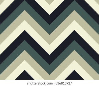 Seamless geometric strip pattern. Stripy texture. Zigzag line background. Diagonal strips. Contrast, gray, olive white colors. Winter theme. Vector
