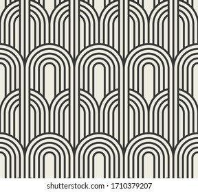 Nahtlose geometrische Streifen Muster in Schwarz-Weiß. Lineare Vektorillustration-Stilstruktur
