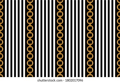Seamless geometric striped with chain pattern.EPS10 Illustration.