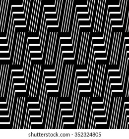 Seamless geometric striped pattern. Vector art.