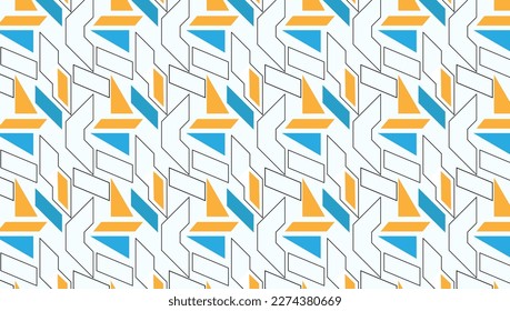 Seamless Geometric striped Vector Pattern Bright color hipster style. Pattern suitable for posters, postcards, fabric or wrapping paper
