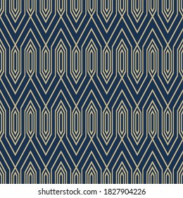 Seamless geometric stylish texture. Classic Art Deco seamless pattern. Abstract retro vector texture. Vintage Islamic wallpaper. Lattice graphic design. Vector modern tile pattern.