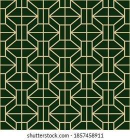 Seamless geometric stylish texture. Classic Art Deco seamless pattern. Abstract retro vector texture. Vintage Islamic wallpaper. Lattice graphic design. Vector modern tiles pattern.