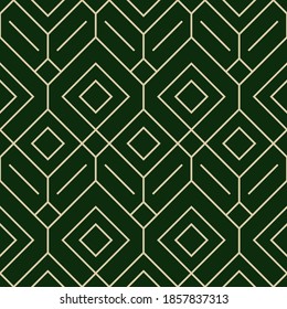 Seamless geometric stylish texture. Classic Art Deco seamless pattern. Abstract retro vector texture. Vintage Islamic wallpaper. Lattice graphic design. Vector modern tiles pattern.
