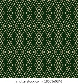 Seamless geometric stylish texture. Classic Art Deco seamless pattern. Abstract retro vector texture. Vintage Islamic wallpaper. Lattice graphic design. Vector modern tiles pattern.