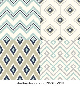 seamless geometric textile background pattern for home interior design - Vector
