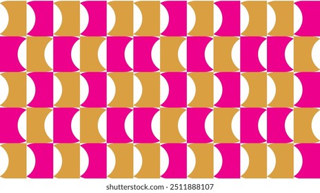 Nahtlose geometrische Textil Muster Kombination von Gold und magenta Farben